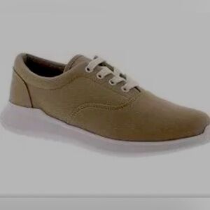 Propet Women’s Washable Walker Canvas Beige Lace Up Walking Shoes 11 M